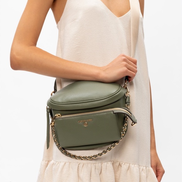 Michael Kors Bags Michael Kors Army Green Pebbled Leather Slater